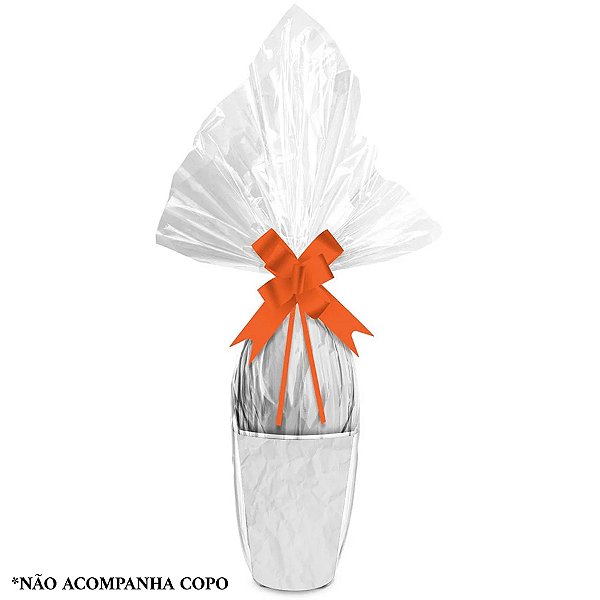 Kit Ovo no Copo Laranja (Saco Express + Papel Chumbo + Laço Fácil) - 1 unidade - Rizzo
