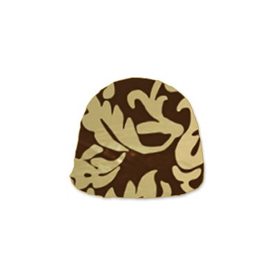 Papel Chumbo 8x7,8cm - Adamascado Marrom Ouro - 300 unidades - Cromus - Rizzo Embalagens