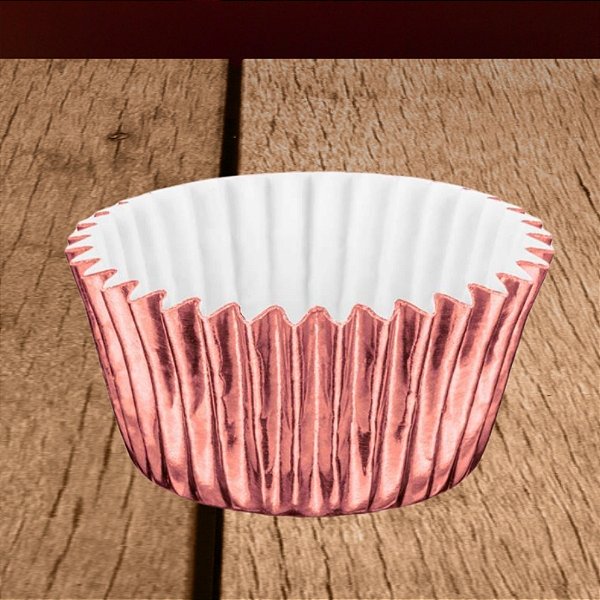 Forminha Laminada para Doces - Ouro Rose - Número 05 - 50 unidades - Regina - Rizzo