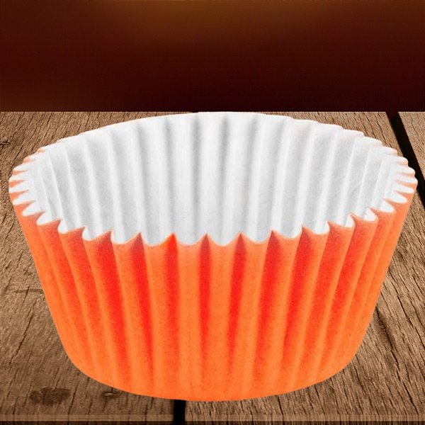 Forminha Para Cupcake Impermeável - Laranja - 5x3,5cm - 45 unidades - Regina - Rizzo