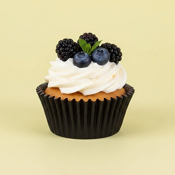 Forminha Para Cupcake Impermeável - Preto - 5x3,5cm - 45 unidades - Regina - Rizzo