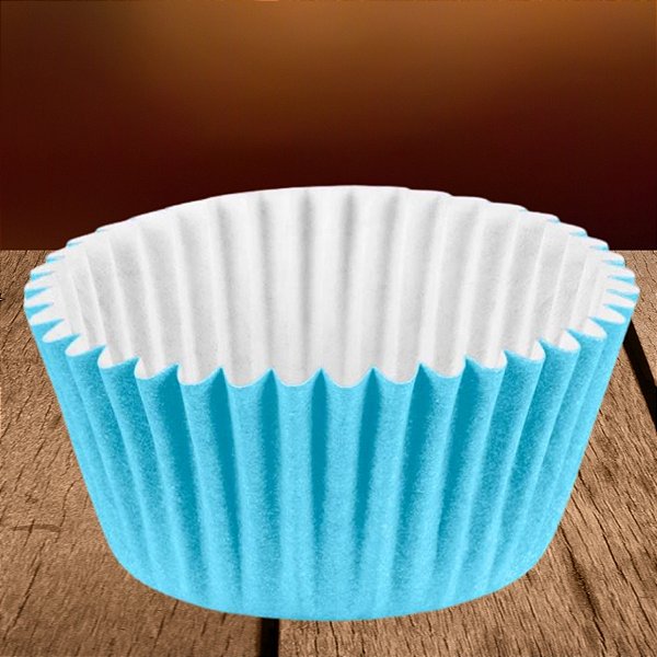 Forminha Para Cupcake Impermeável - Azul Bebê - 5x3,5cm - 45 unidades - Regina - Rizzo