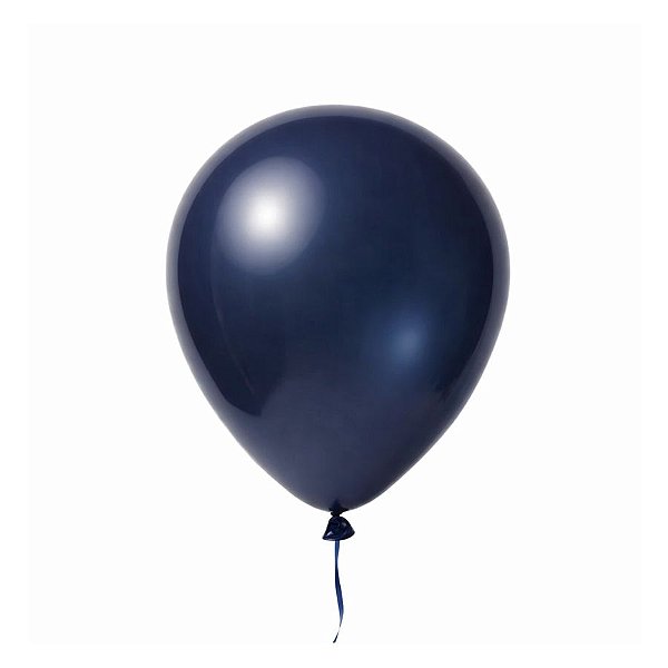 Balão de Festa Látex Liso - Azul Cobalto Cristal - 1 unidade - FestBall - Rizzo