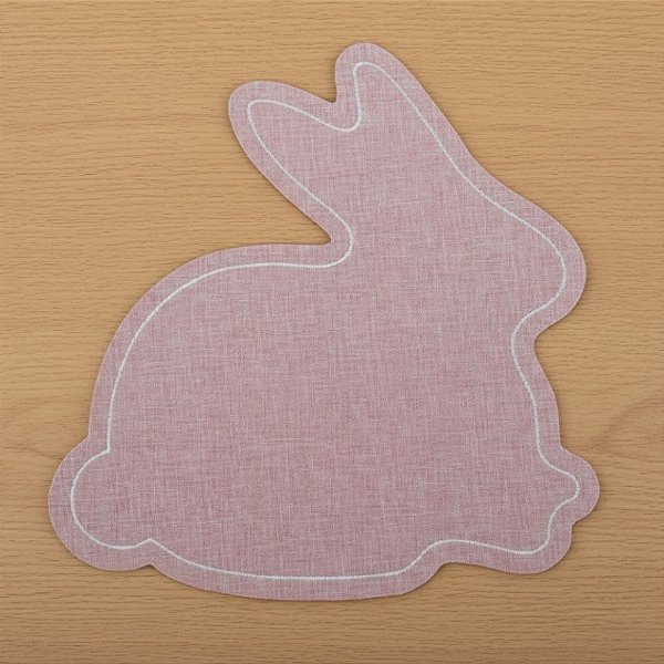 Jogo Americano - Coelho Rosa Pastel - 35x36,5cm - 1 unidade - Cromus - Rizzo