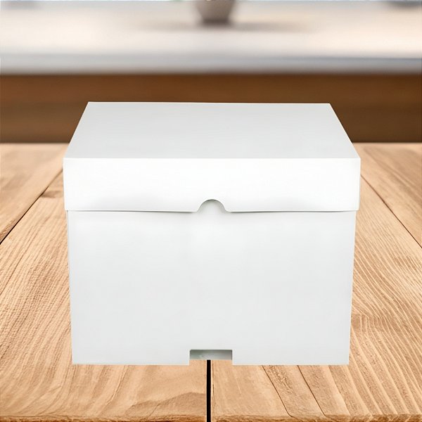 Caixa Para Bolo Branca Tampa Rígida - CB32-28 - 32x32x25cm - 1 unidade - Regina - Rizzo