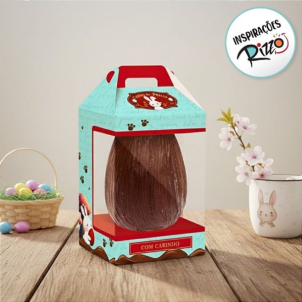 Caixa New Maleta para Ovo de 350g com Visor - Contos de Páscoa - 6 unidades - Cromus - Rizzo