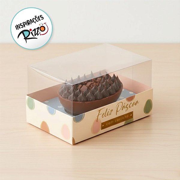 Caixa para Meio Ovo 350g de Páscoa - Horizonte - Tonal - 6 unidades - Cromus - Rizzo