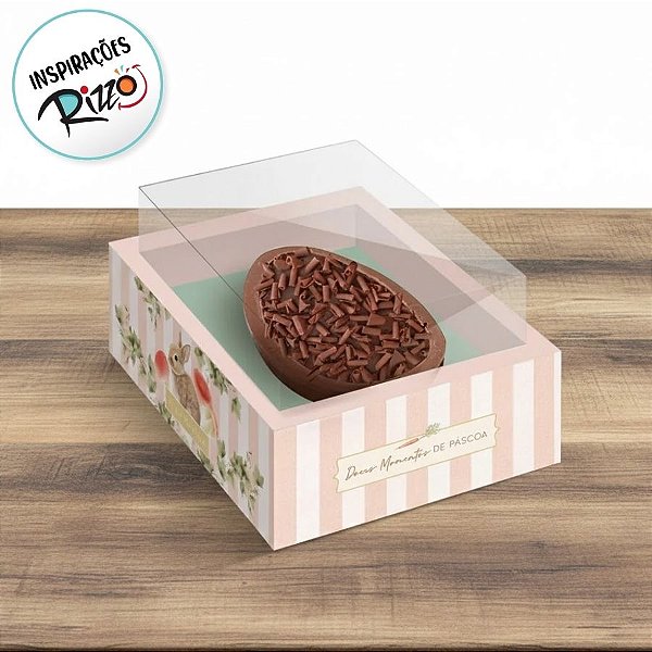 Caixa New Moldura para Meio Ovo 250g com Colher - Breeze - 6 unidades - Cromus - Rizzo