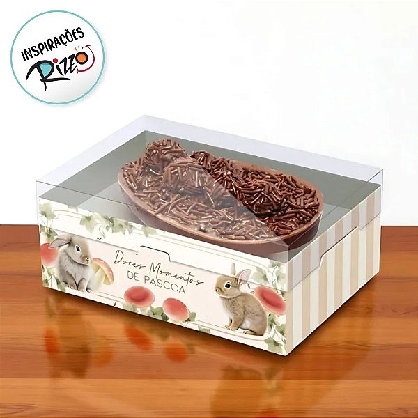 Caixa New Practice para Meio Ovo de 350g com Colher - Breeze - 6 unidades - Cromus - Rizzo