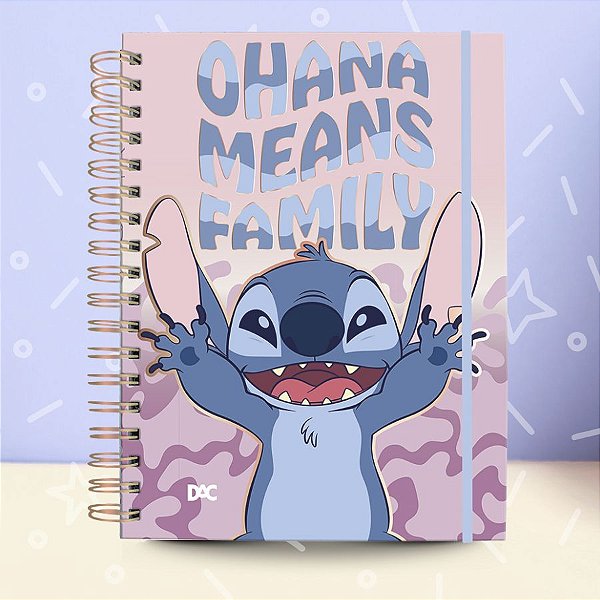 Caderno Smart Univ. Com Folhas Reposicionáveis - Stitch Rosa - 10 Divisórias - 20x27cm - Disney Original - 1 unidade - R