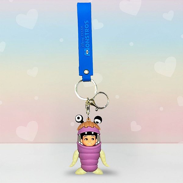 Chaveiro 3D Boo - Monstros S.A - 7cm - Disney Original - 1 unidade - Rizzo