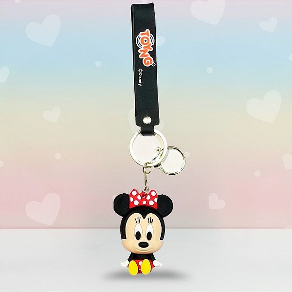 Chaveiro 3D Minnie Mouse - 7cm - Disney Original - 1 unidade - Rizzo