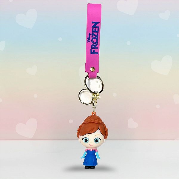 Chaveiro 3D Anna - Frozen - 7cm - Disney Original - 1 unidade - Rizzo