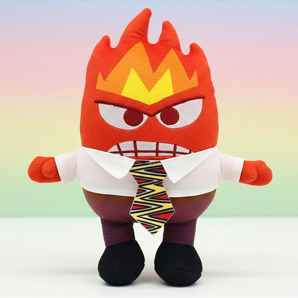 Brinquedo Squish Pelúcia - Raiva - Divertidamente - 18cm - Disney Original - 1 unidade - Rizzo