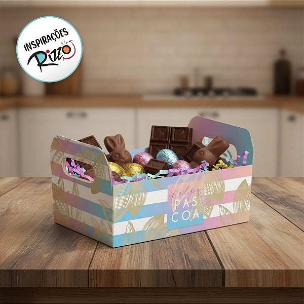 Caixote de Papel Cartão - Ombre - 16x10,5x4,5cm - 1 unidade - Cromus - Rizzo