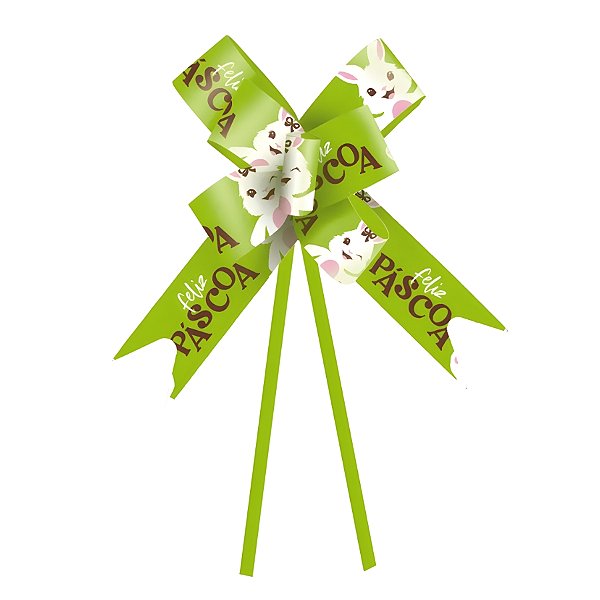 Laço Fácil - Páscoa Felicita Verde - 10 unidades - Cromus - Rizzo