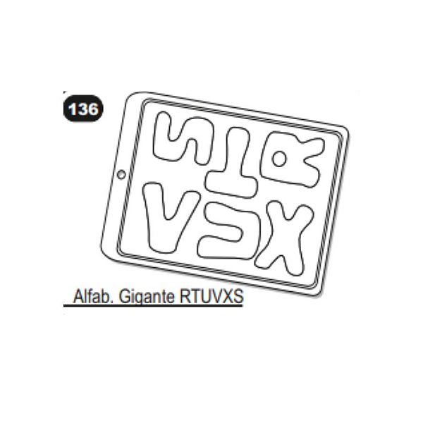Forma de Acetato Simples - Letras - Ref.136 - Crystal - Rizzo Confeitaria