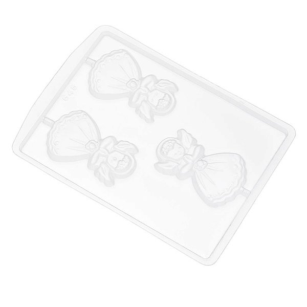 Forma de Acetato Simples - Anjo Vestido II Pirulito - Ref. 648 - Crystal - Rizzo Confeitaria