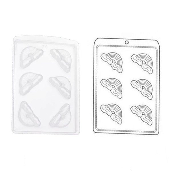 Forma de Acetato Simples - Arco Iris - Ref.26 - Crystal - Rizzo Confeitaria