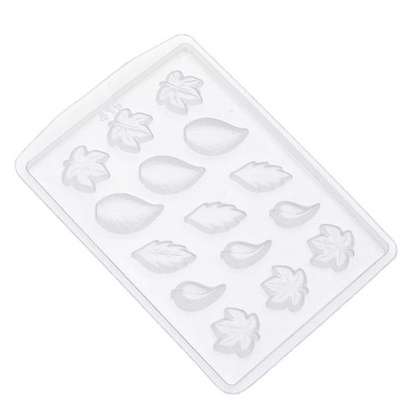 Forma de Acetato Simples - Folhas - Ref.415 - Crystal - Rizzo Confeitaria