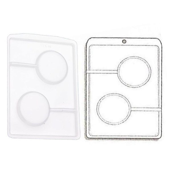 Forma de Acetato Simples - Pirulito Redondo 2 - Ref.3460 - Crystal - Rizzo Confeitaria