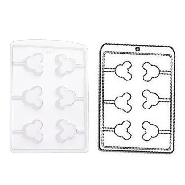 Forma de Acetato Simples - Mini Mouse - Ref.3463 - Crystal