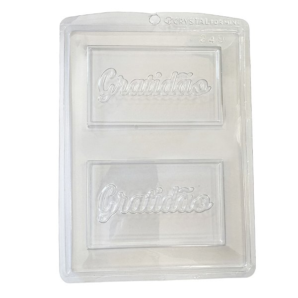 Forma de Acetato Simples - Gratidão - Ref.249 - 1 unidade - Crystal - Rizzo
