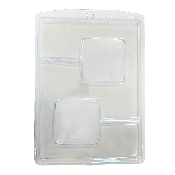 Forma de Acetato Simples - Pirulito Quadrado - Ref.3496 - 1 unidade - Crystal - Rizzo