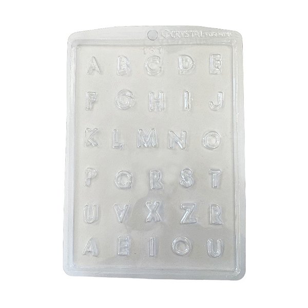 Forma de Acetato Simples - Letras - Ref.131 - 1 unidade - Crystal