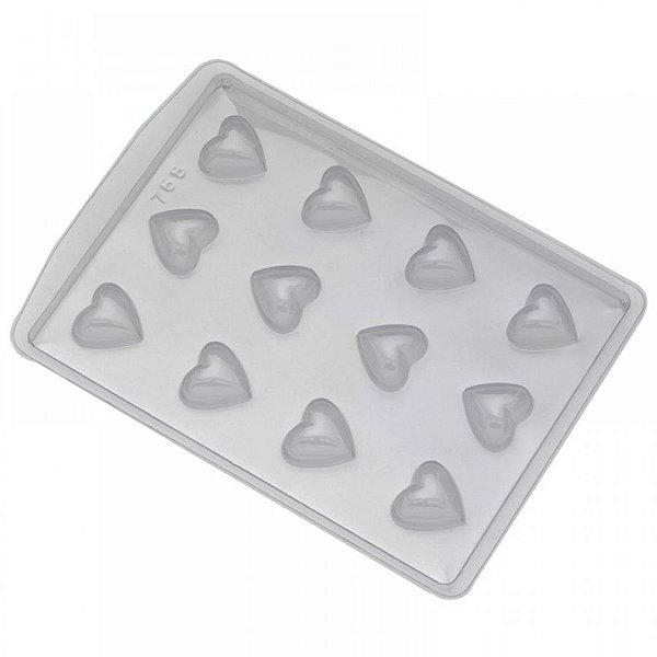 Forma de Acetato Simples - Bombom Coração - Ref.768 - Crystal - Rizzo Confeitaria