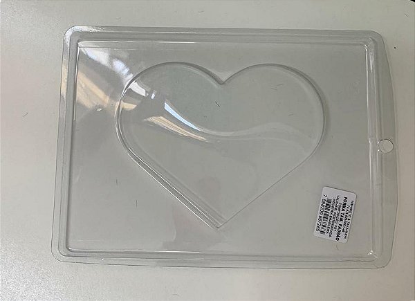Forma de Acetato Simples - Coração Plano - Ref.226 - Crystal - Rizzo Confeitaria