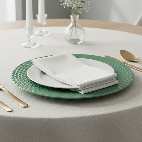 Sousplast Textura de Trama - Verde - 33x33cm - 1 unidade - Cromus - Rizzo