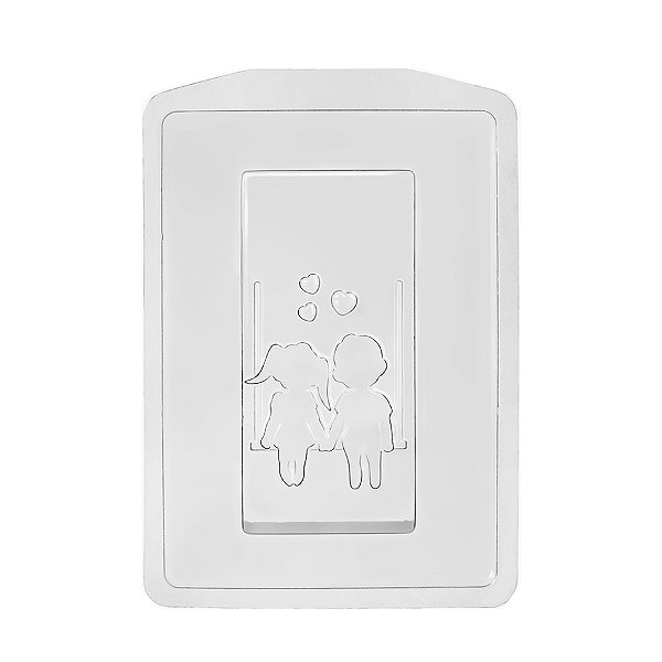 Forma de Acetato Especial - Casal Love - Ref. FP234 - 1 unidade - Crystal - Rizzo