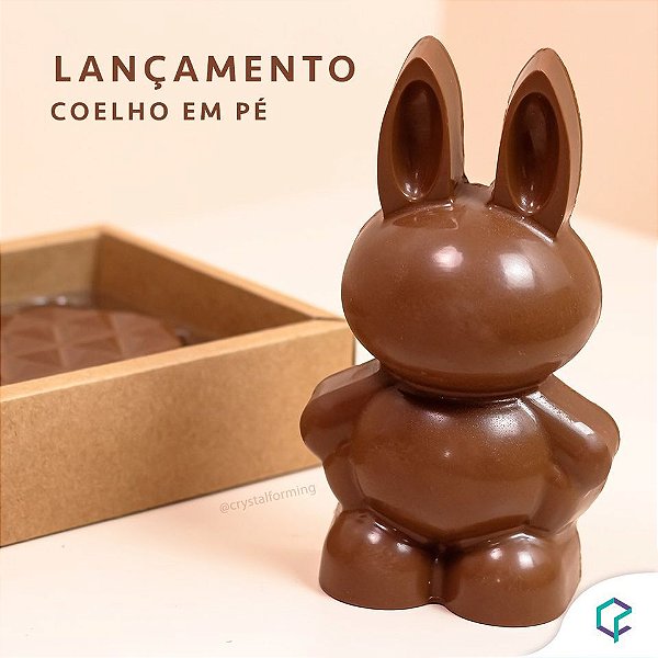 Forma de Acetato Especial - Coelho Grande - Ref. FP167 - 1 unidade - Crystal