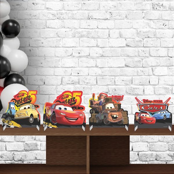 Decoração de Mesa - Carros - Disney Original - 4 unidades - Rizzo