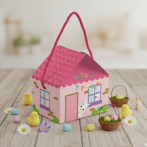 Caixa Para Docinhos - Casa Felicita Lola - 12,5x12,5x9,5cm - 10 unidades - Cromus - Rizzo