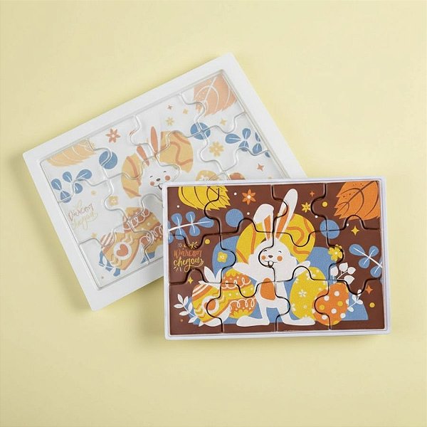 Blister Decorado com Transfer para Chocolate - Quebra-Cabeça de Páscoa - BLP 0207 - 1 unidade - Stalden - Rizzo