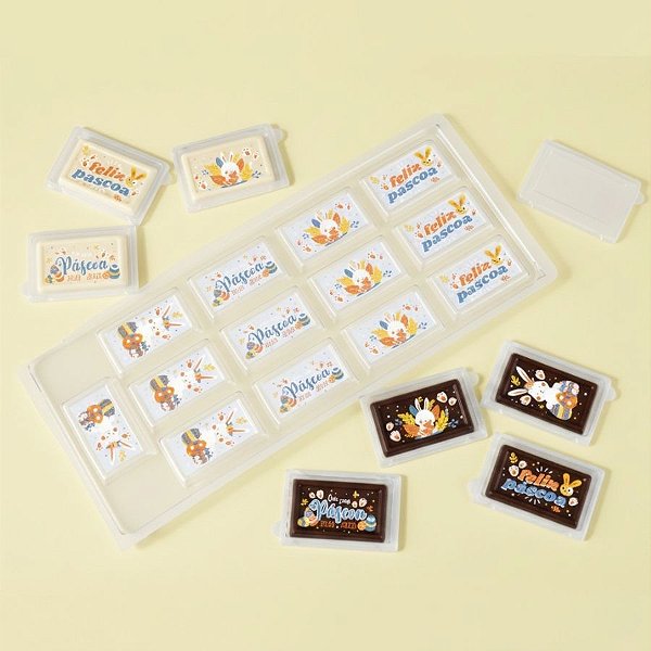 Blister Decorado com Transfer para Chocolate - Tablete de Páscoa - BLP 0206 - 1 unidade - Stalden - Rizzo