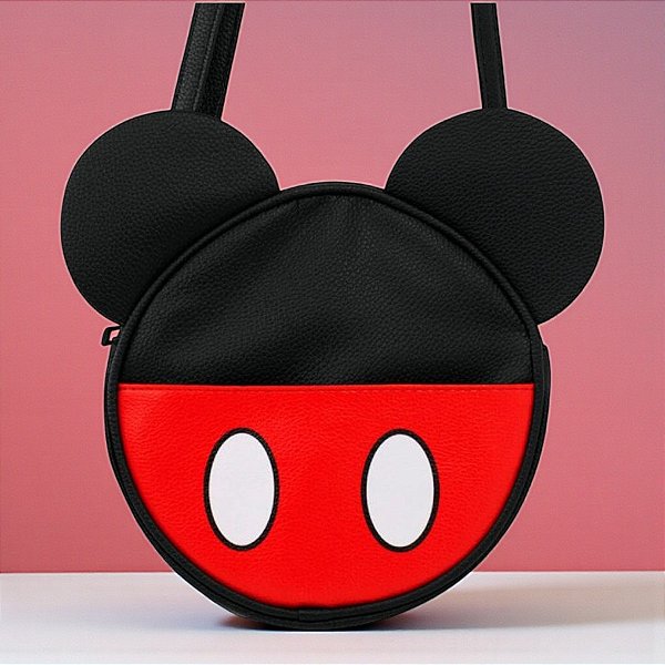 Bolsa Transversal - Mickey Mouse Clássico - 22x18cm - Disney Original - 1 unidade - Rizzo