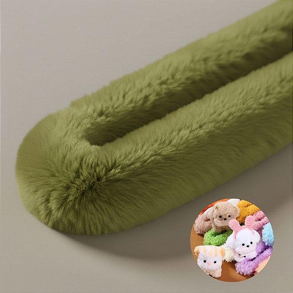 Haste de Chenille de Pelúcia Lisa 101cm - Verde Claro - 1 unidade - Art Montagem - Rizzo