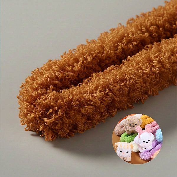 Haste de Chenille de Pelúcia 101cm - Caramelo - 1 unidade - Art Montagem - Rizzo