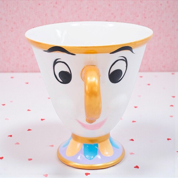 Xícara de Porcelana - Chip - A Bela e a Fera - 200ml - Disney Original - 1 unidade - Rizzo