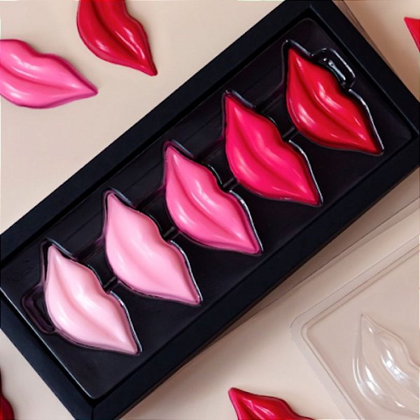 Caixa Boca - 5 Cavidades - Preto - 20x8cm - 5 unidades - Rizzo