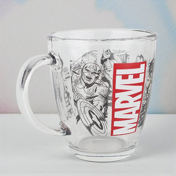 Caneca de Vidro - Marvel - 370ml - Disney Original - 1 unidade - Rizzo