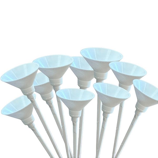 Suporte Para Balões Bubble com 4 Hastes - Branco - 50cm - 4 unidades - Rizzo