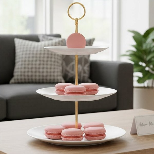 Macaron Fake com Imã - Rosa - 5cm - 1 unidade - Rizzo