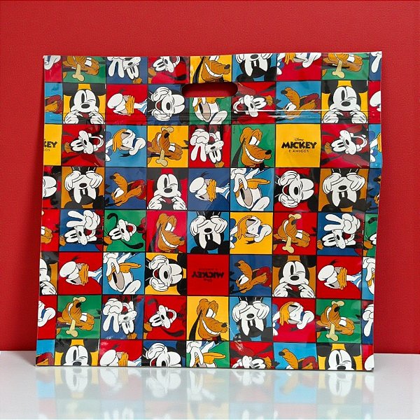 Sacola Laminada com Zip - 43x46x5cm - Turma do Mickey Color - Disney Original - 1 unidade - Cromus - Rizzo