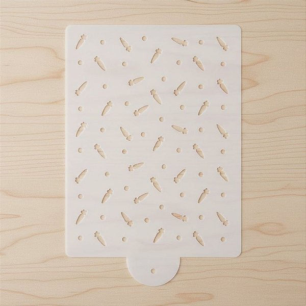 Stencil de Páscoa - Cenourinhas - 15x20cm - 1 unidade - Cromus - Rizzo