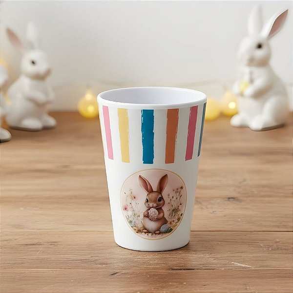 Copo de Páscoa em Melamina - Coelho com Ovo - 350ml - 1 unidade - Rizzo