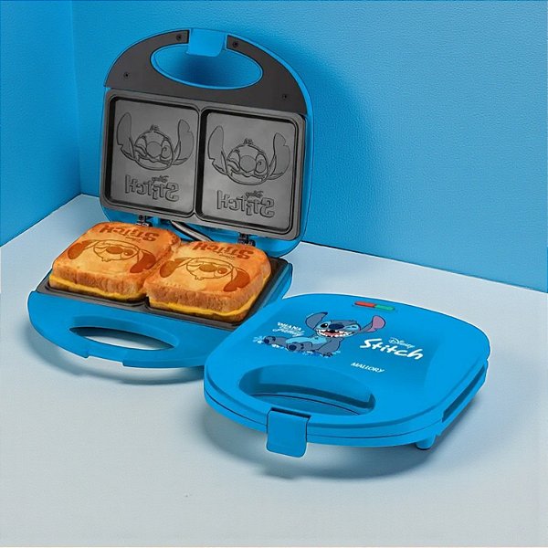 Sanduicheira Elétrica - Stitch - Azul - 127V - Disney Original - 1 unidade - Mallory - Rizzo